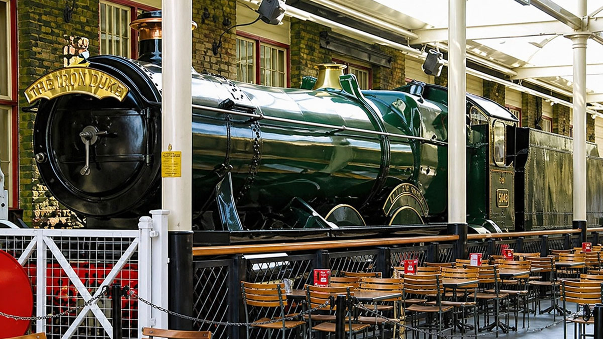 Swindon Designer Outlet interior with historic railway architecture